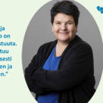Sari Tervosen kuva, jossa lainaus blogista: Läheis- ja omaishoito on lähimmäisvastuuta. Se pohjautuu pääsääntöisesti välittämiseen ja rakkauteen.